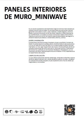 Revestimientos Interiores de Muro - Miniwave