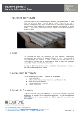 EQUITONE linea LT Material Information Sheet